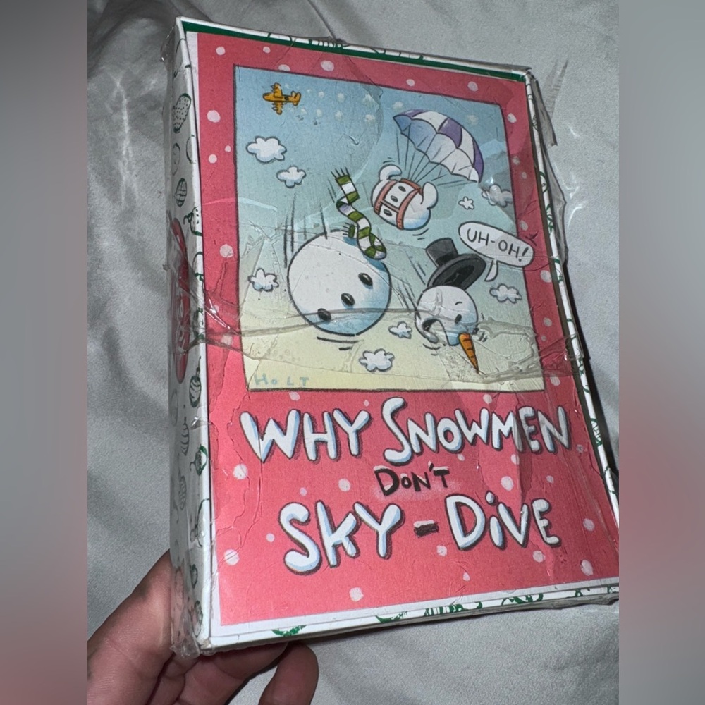 Snowman Sky-Dive Thank You Cards